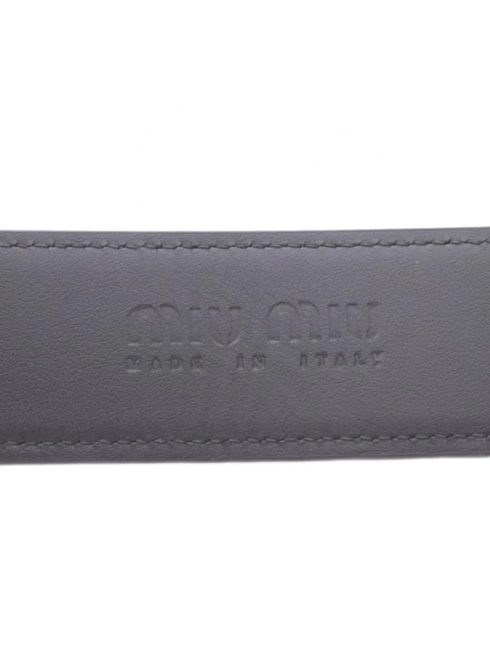 Miu Miu Miu Leather Belt Brown Aged Processing RI
